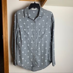 Hinge grey polka dot flannel shirt
